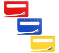 3uds Abridores Sobres, 3 Colores Cortador Sobres Mejorado con Cuchilla Afilada Escala Lupa y Punta Puntiaguda Herramientas Abrir Cartas Correo Abridor Paquetes Suministros Hogar y Oficina