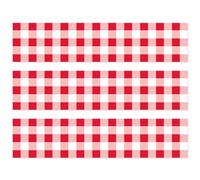 3uds Bordes Comestibles para Tartas a Cuadros Rojos y Blancos, 28x6,2cm Decoraciones Laterales para Tartas Papel de Arroz Precortado Fiestas