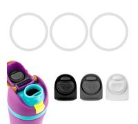 3uds Juntas Tóricas y 3uds Tapón de Silicona para Tapa Owala Freesip, Juntas de Silicona Sin BPA para Tapa Superior Botella Agua Owala Freesip 16/19/24/32/40oz (Negro, Blanco)