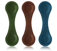 3uds Marcadores Magnéticos, Cuero Genuino Marcador de Cuero Personalizado 3 Colores Marcapáginas Inicial Regalo para Familiares Amigos Amantes de Los Libros Profesores Escritores Poetas
