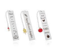 3uds Marcapáginas de Agradecimiento a los Maestros, 13x2,6cm Regalo de Agradecimiento Regalos de Graduación Marcador para Profesor Tutores de Estudiantes Día de Acción de Gracias & del Maestro