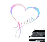 3uds Pegatinas Cristianas para Coche, Impermeables fe Cristiana Pegatinas Cristianas para Coche Camión Parachoques Ventana y Portátil (Vistoso)