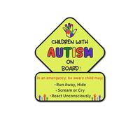 3uds Pegatinas de Autismo para Coches, 15,24x12,7cm Pegatina de Niño con Autismo a Bordo Resistente Intemperie Pegatinas y Calcomanías Autismo para Coche Ventana Parachoques Pared (Estilo 1)