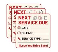 3uds Pegatinas de Cambio de Aceite, 16x16cm Magnéticas para El Próximo Servicio Mantenimiento Del Parabrisas Etiquetas Recordatorias Cambio Aceite para El Mantenimiento Del Coche