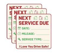 3uds Pegatinas Magnéticas para Recordar El Cambio de Aceite, 16x16cm Pegatinas de Cambio Aceite Próximo Servicio sin Residuos Parabrisas para El Mantenimiento Del Coche