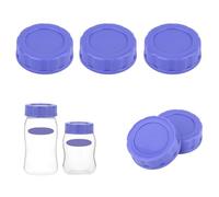 3uds Tapas para Biberón Compatibles con Pigeon & Lansinoh Botellas, Tapones de Repuesto para Viaje y Almacenamiento (Morado)