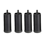 3UOOWWFA 4 patas de metal para muebles, patas de mesa de aleación de aluminio, patas de muebles de tornillo M8 de aluminio negro para silla, mesa, cama, armario de TV, armario, cama, armario, negro/8