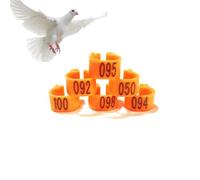 3UOOWWFA Bandas de identificación de pollo, 10 colores, anillos de pata de pollo de 10 mm, anillos de patas de aves de corral, anillos de clip para identificación de aves de corral, 001-100, negro