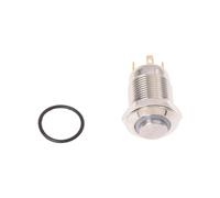 3V Interruptor de boton pulsador Boton del timbre de puerta Azul LED 12 mm Plata