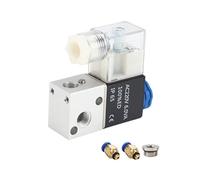 3V1-M5 3V1-06 AC110V AC220V DC12V 24V Air Compressor Valve 1/8" NC Normally Closed Pneumatic Aluminum Solenoid Valve(3V1-M5 and 6mm,DC24V)