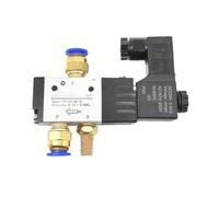 3V110-06 12V 1/8" Solenoid Valve 3 Way Pneumatic Air Control Electric Gas Magnetic Alumium Body(Led w 8mm Fitting,DC12V)