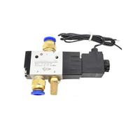 3V110-06 12V 1/8 "válvula solenoide 3 vías Control de aire neumático Gas eléctrico cuerpo de aluminio magnético(Led w 12mm Fitting,DC24V)