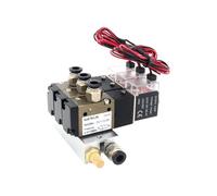 3V110-06-NO Bloque de estación válvula solenoide normalmente abierta con accesorios silenciador Colector base DC12v DC24v AC110v AC220v 3 puertos(Dc24v 6mm Fittings)