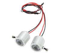 3W aleación de aluminio RC techo del coche luz de alto brillo reemplazo Searchlight para 1/5 1/7 /8/10 RC coches barcos, fácil instalación, luz blanca, para los aficionados modelo
