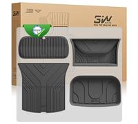 3W Alfombrilla Maletero de 4 Piezas para Tesla Model Y 2025 2026 Juniper(No para New Standard 2026),TPE Alfombrillas Maletero de Coche para Todo Tipo de Clima para Tesla Juego Completo de Maletero