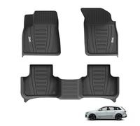 3W Alfombrillas de Coche para Audi Q7 4M 2016-2024/Q8 2019-2024, TPE Alfombrillas para Todo Tipo de Clima para Audi Q7/Q8 la 1ª y 2ª Fila Juego Completo, Admite Perros, Accesorios, Negro