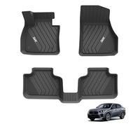 3W Alfombrillas de Coche para BMW X2 F39 2018-2023, TPE Alfombrillas para Todo Tipo de Clima para BMW X2 F39 la 1ª y 2ª Fila Juego Completo, Admite Perros, Accesorios, Negro