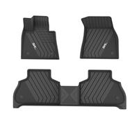 3W Alfombrillas de Coche para BMW X5 G05 2019-2024, TPE Alfombrillas para Todo Tipo de Clima para X5 G05 la 1ª y 2ª Fila Juego Completo, Accesorios, Negro