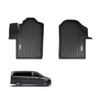 3W Alfombrillas de Coche para Mercedes Benz Clase V W447 2015-2024, TPE Alfombrillas para Todo Tipo de Clima para Benz Clase V Juego Completo, Admite Perros, Accesorios, Negro