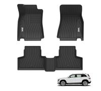 3W Alfombrillas de Coche para Mercedes Benz GLB X247 2020-2024, TPE Alfombrillas para Todo Tipo de Clima para Mercedes Benz GLB X247 la 1ª y 2ª Fila Juego Completo, Admite Perros, Accesorios, Negro