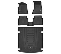 3W Alfombrillas de Coche y Maletero Compatible con Audi Q5/SQ5 80A 2018-2023, TPE Alfombrilla para Todo Tipo de Clima para Audi Q5/SQ5 la 1ª y 2ª Fila Juego Completo, Negro (No se apoya el EFSI)