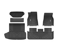 3W Alfombrillas de Coche y Maletero Compatible con Tesla Model S 2022-2024, TPE Alfombrillas para Todo Tipo de Clima para Model S la 1ª y 2ª Fila Juego Completo, Admite Perros, Accesorios, Negro