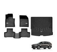 3W Alfombrillas de Coche y Maletero Compatible con Volvo XC60 2018-2025 2026, Thorex™ Alfombrillas para Todo Tipo de Clima para Volvo XC60 la 1ª y 2ª Fila Juego Completo, Negro