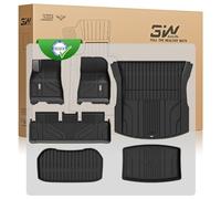 3W Alfombrillas Nuevas 6PCS para Tesla Model 3 Highland 2024-2026, Incluyendo Alfombrilla de Maletero en Material Thorex™ Premium, Aptas para Todas Las Estaciones, Antideslizantes e Impermeables