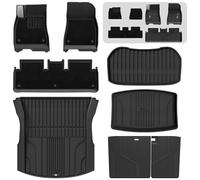 3W Alfombrillas para Tesla Model 3 2026 2025 2024 con pedal de metal y alfombras, juego completo con forro de carga, accesorios para maletero trasero de Highland para todo tipo de clima, color negro