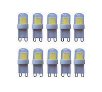 3W G9 LED Light Bulb Lamp 12V Warm White 3000K / Cool White 6000K No Flicker Not Dimmable 250LM Low Voltage Lamps Pack of 10 [Energy Class A ++] (Color : Cool White) (Warm Whtie)