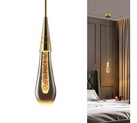 3W LED Moderno Lámparas Colgantes Creativas forma de lágrima colgante de techo Art Deco Iluminación Colgante Lámpara de araña Lámpara Colgante para la sala de estar Dormitorio Escalera (A)