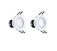 3W LED Recessed Downlight Kitchen Bathroom Ceiling Light Fixture 3000K 6000K Wash Hole Diameter 60MM Adjustable Dampproof Spotlights Decor Accent Lamp 2 Pack,Warm Light