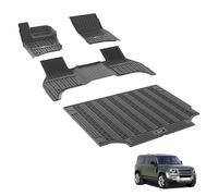 3W para Land Rover Defender 110 5 Plazas L663 2020-2024 Alfombrillas de Coche y Maletero, TPE Alfombrillas para Todo Tipo de Clima para Defender 110 la 1ª y 2ª Fila Juego Completo, Accesorios