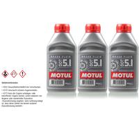 3x 0,5 Litro Original MOTUL 100950 Líquido de los Frenos Punto 5.1