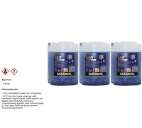 3x 10 Litro MANNOL Anticongelante Fresco Tipo G11 a Largo Plazo AG11 -40°C Azul
