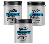 3x 100ml Schwarzkopf got2b Strandmatte Matt-Paste Surfer Look Sin Pegamento