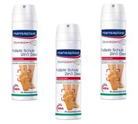 3x 150ml Hansaplast Atleta Protección 2in1 Desodorante Spray Con Octenidin Pies