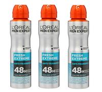 3X 150ML Loreal Men Expert 48H Fresh Extreme Deo Spray Seco Antitranspirante