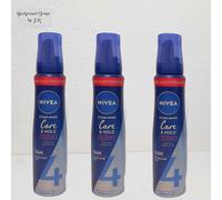 3x 150ml NIVEA Cuidado & Hold Espuma Fijadora Extra Fuerte Pantenol & Vitamina