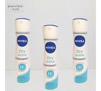 3x 150ml NIVEA Dry Activo Anti Transpirant 72h Deo Protección Sudor Fórmula