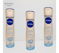 3X 150ML NIVEA FRESH NATURAL 48H DEO SPRAY SIN ALUMINIO DESODORANTE LARGO FRESCO