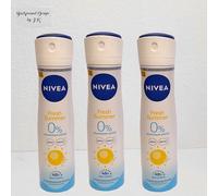 3x 150ml Nivea Summer Happiness Spray Desodorante Protección 48h 0% Aluminio