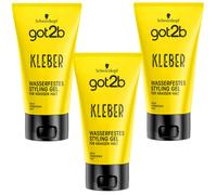 3x 150ml Schwarzkopf got2b Adhesivo Impermeable Styling Gel para Stark Sujeción
