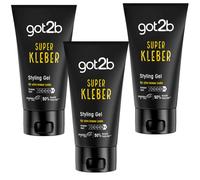3x 150ml Schwarzkopf got2b Súper Adhesivo Ultra Sujeción Impermeable Styling Gel