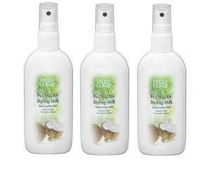 3x 150ml Swiss o Par Coco Estilizado Milk Extra Fuerte Sujeción Exótico Aroma de