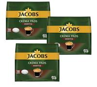 3x 18 Jacobs Crema Pads Fuerte Café Café Tostado Sabor Cremoso