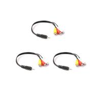 3X 2.5mm AV Macho A 3RCA Hembra Cable de Audio Video M / F Cable de Adaptador Jack Estereo