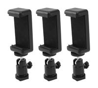 3X 2 En 1 Sostenedor del Clip del Teléfono Móvil Montaje de Adaptador de Zapata Caliente de Cabeza de Bola 360 Apto para Dslr Slr Cámara