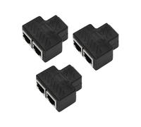 3X 2 Puerto RJ45 Splitter Adaptador LAN Red Extensor Ethernet Conector Plug Lot 1Pcs