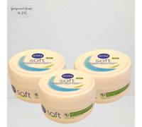 3x 200ml Nivea Creme Soft Crema Hidratante Refrescante Para La Cara Y El Cuerpo